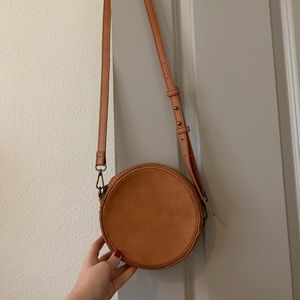 Leather Round Crossbody